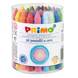 Pastelli a cera - Ø 10,5x100mm - primo - barattolo 36 colori