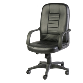 Poltrona direzionale detroit hc4418h - nero - con ruote e braccioli - serena group