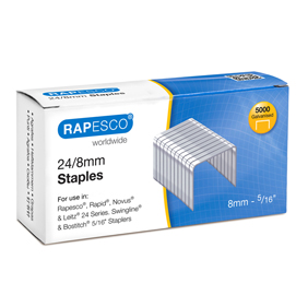 Punti in metallo - 24/8 - metallo - rapesco - conf. 5000 pezzi