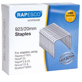 Punti in metallo - 23/20 - metallo - rapesco - conf. 1000 pezzi