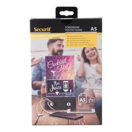 Portamenù da tavolo con powerbank - a5 - securit