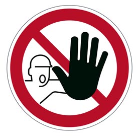 Pittogramma adesivo da terra - accesso vietato - diametro 43 cm - 1730 - durable