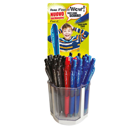 Penna a sfera - colori assortiti - pentel - espositore 96 pezzi