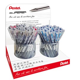 Penna a sfera - colori assortiti - pentel - espositore 96 pezzi