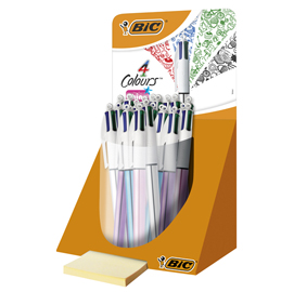 Penne 4 colori shine - colori assortiti - bic - espositore 20 penne