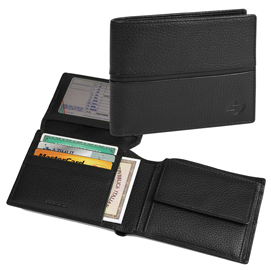 Portafoglio/portamonete - pelle - nero - niji