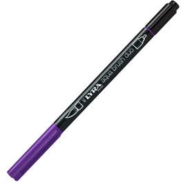 Pennarello aqua brush duo - punte 2/4 mm - violetto bluastro - lyra