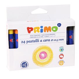 Pastelli a cera jumbo -  Ø10,5 100mm - primo - astuccio 24 pastelli a cera