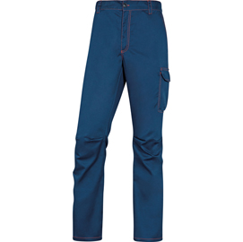 Pantalone da lavoro panostrpa - sargia/poliestere/cotone/elastan - taglia m - blu/arancio
 - deltaplus