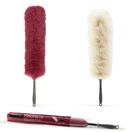 Piumino magnete - attira polvere - diametro 5 cm - altezza 65 cm - rosso - perfetto