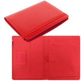 Portablocco metropol - similpelle - 32x24,5x2,6cm - rosso - filofax