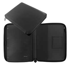 Portablocco metropol - similpelle - 32x24,5x2,6cm - nero - filofax