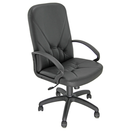 Poltrona direzionale dante d - con ruote e braccioli - nero - unisit