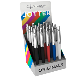 Penna a sfera jotter original plastic - tratto m - colori fusto assortiti - parker - expo 20 pezzi