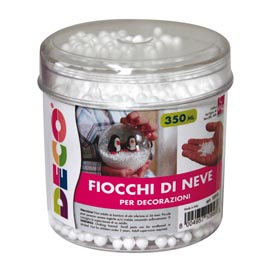 Palline di neve in polistirolo - cwr - barattolo 350ml