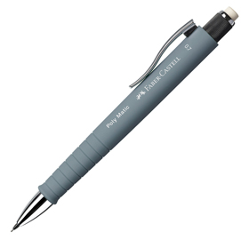 Portamine poly matic - mina 0,7 mm - fusto grigio - faber-castell