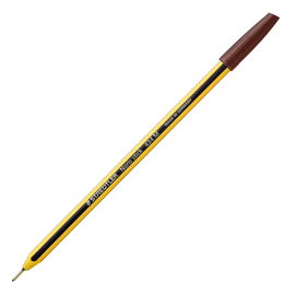 Penna a sfera noris stick - punta 1,0mm - marrone - staedtler - conf. 10 pezzi