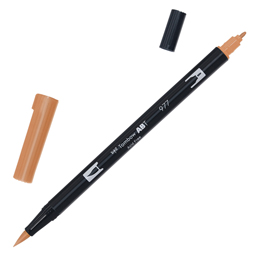 Pennarello dual brush n977 - saddle brown - tombow