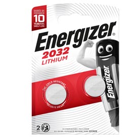 Pile cr2032 lithium - 3v - energizer specialistiche - conf. 2 pezzi