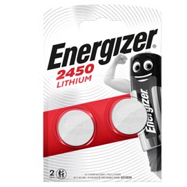 Pile cr2450 lithium - 3v - energizer specialistiche - conf. 2 pezzi