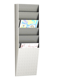 Portadepliant wall organizers - a 6 tasche a4 verticali - l23,6 x p8,3 x h71,2cm - paperflow