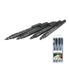 Penne calligraphy - punte assortite - cwr -  conf. 4 pezzi