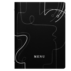 Portamenù linea linee - a4 - 24,6x31,6 cm - nero - stilcasa