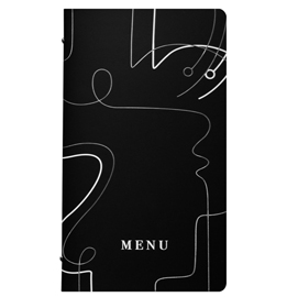 Portamenù linea linee - 18x31,6 cm - nero - stilcasa