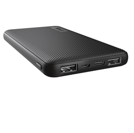 Powerbank ultrasottile primo - 10.000 mah - nero - trust