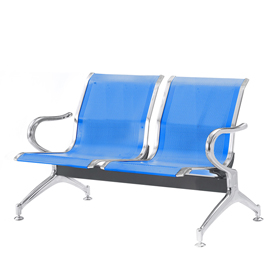 Panca attesa - 2 posti - in acciaio - blu - serena group
