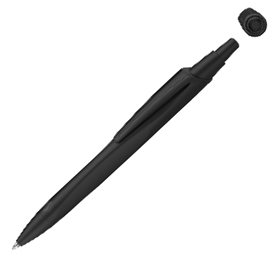 Penna a sfera a scatto reco - punta media - nero - schneider