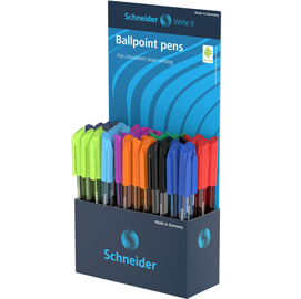 Penna a sfera vizz - colori assortiti - schneider - expo 50 pezzi