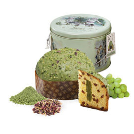 Panettone pistacchio matcha linea top latta - 750g - loison