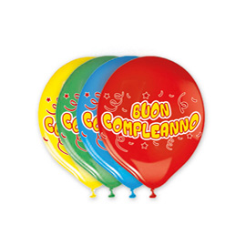 Palloncini in lattice - d 30 cm - buon compleanno - big party - conf. 20 pezzi