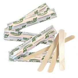 Paletta - green - in legno - 10,5 cm - imbustate singolarmente - dopla - conf. 50 pezzi