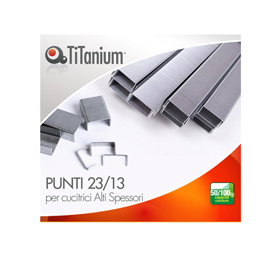 Punti metallici 23/13 - titanium - conf. 1000 pezzi