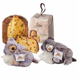 Panettoncino classico - con peluche - 100 gr - loison