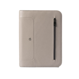 Portablocco gate trended - 28 x 35 cm - f.to utile a4 - ecopelle - ghiaccio - intempo