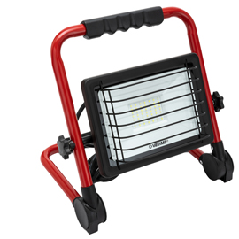 Proiettore da cantiere waingro - con staffa, cavo 3 m e griglia - 50 w - rosso - velamp