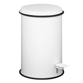 Pattumiera - 5 l - acciaio inox - bianco - laminart