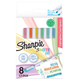 Pennarelli s-note duo - colori assortiti - sharpie - conf. 8 pezzi