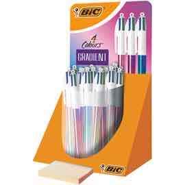Penna 4 colours gradient - colori assortiti - bic - expo 30 pezzi