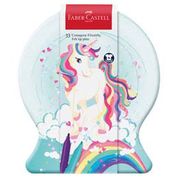 Pennarelli connector pen - colori assortiti - faber castell - astuccio 33 pezzi