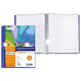 Portalistini personalizzabile asso ti 15x21cm 40 buste blu sei rota