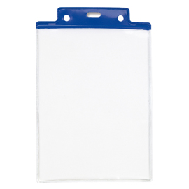 Portanome pass 6s-p - 10 x 15 cm (a6) - pvc - blu - sei rota - conf. 50 pezzi