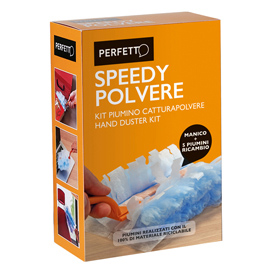 Piumino speedy polvere - manico allungabile + 5  ricambi - perfetto
