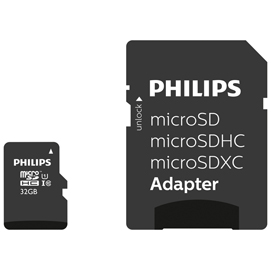 Philips - micro sdhc card - 32 gb - classe 10 - adattatore incluso