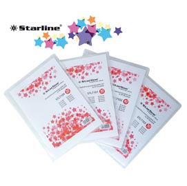 Portalistini personalizzabile - ppl - 22x30 cm - 30 buste - trasparente - starline