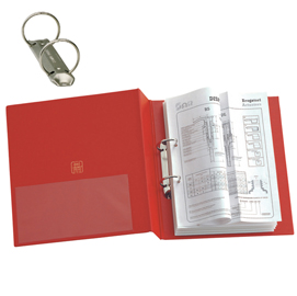 Raccoglitore stelvio - 2 anelli tondi 25 mm - dorso 3 cm - 15x21 cm - rosso - sei rota