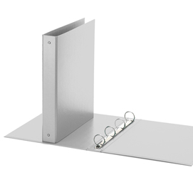 Raccoglitore europa - 4 anelli tondi 30 mm - dorso 4 cm - 22x30 cm - grigio - favorit